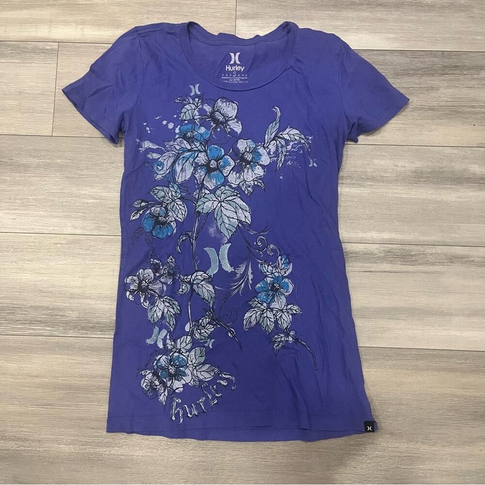 Hurley Blue Floral Graphic T-Shirt